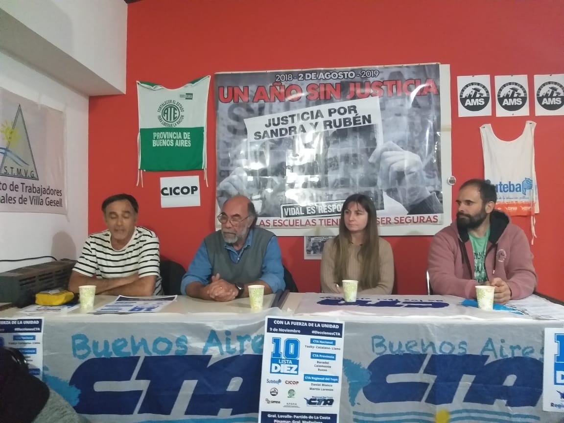 Elecciones de la CTA de los Trabajadores en toda la Región Del Tuyú