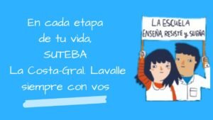 Lee más sobre el artículo Partido de La Costa y Gral. Lavalle: Si sos estudiante de Formación Docente podés afiliarte como adherente a SUTEBA