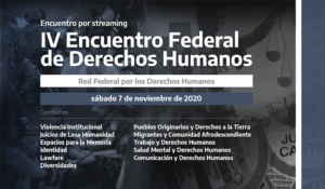 Lee más sobre el artículo Sábado 7 de noviembre: IV Encuentro Federal de Derechos Humanos