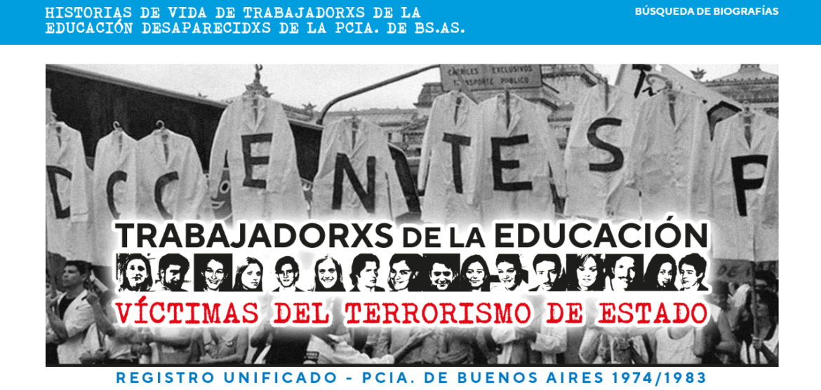 24M: Registro Unificado de Trabajadorxs de la Educación víctimas del terrorismo de Estado en la Provincia de Buenos Aires