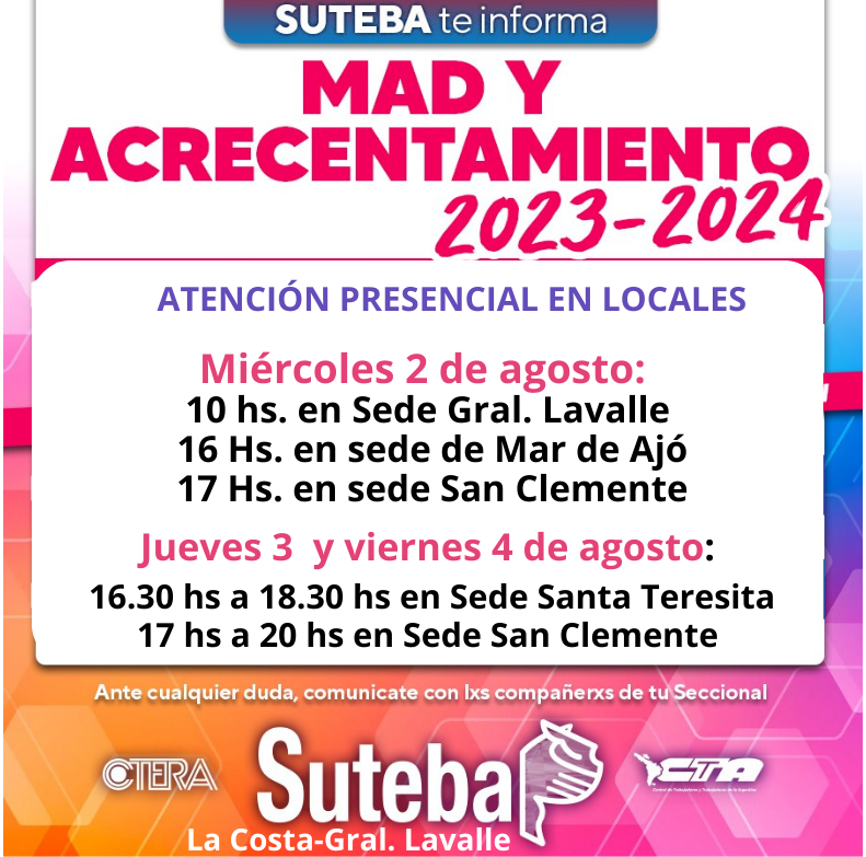 Asesoramiento gremial presencial y online para MAD y ACRECENTAMIENTO