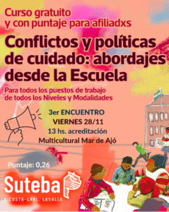 Lee más sobre el artículo Clase 3: Curso Conflictos y políticas de cuidado: un abordaje desde la escuela
